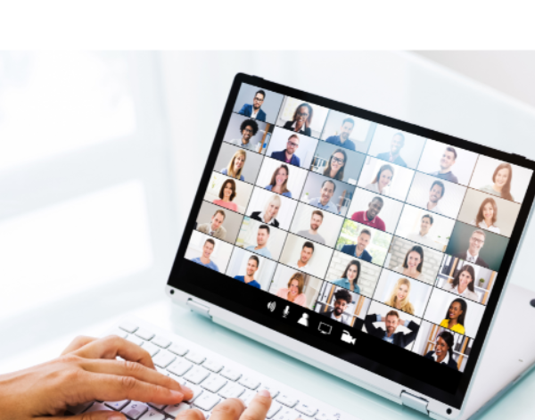 Presenting a webinar to many people