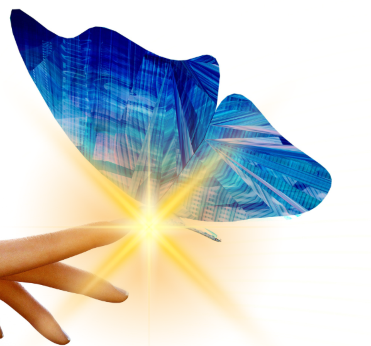 Shine From Within, a butterfly rising into the light